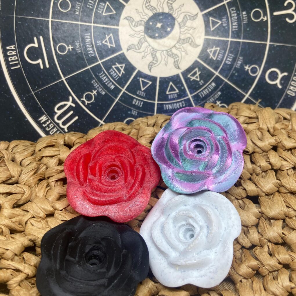 Porta-Incenso Rosa – Aromas que Florescem
