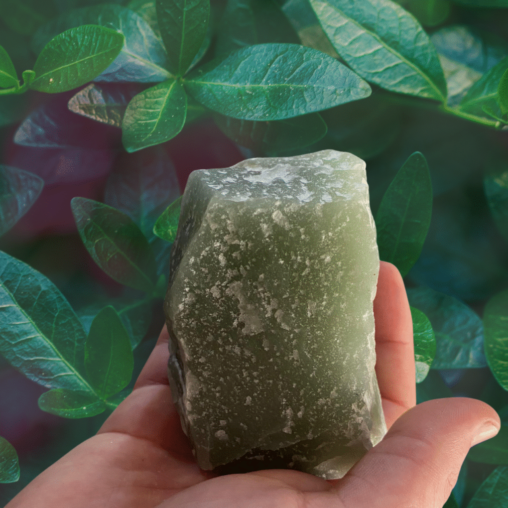 Quartzo Verde Bruto – Cura, Vitalidade e Equilíbrio do Coração
