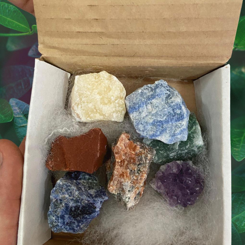 Kit de Pedras dos Chakras — Conexão, Equilíbrio e Cura