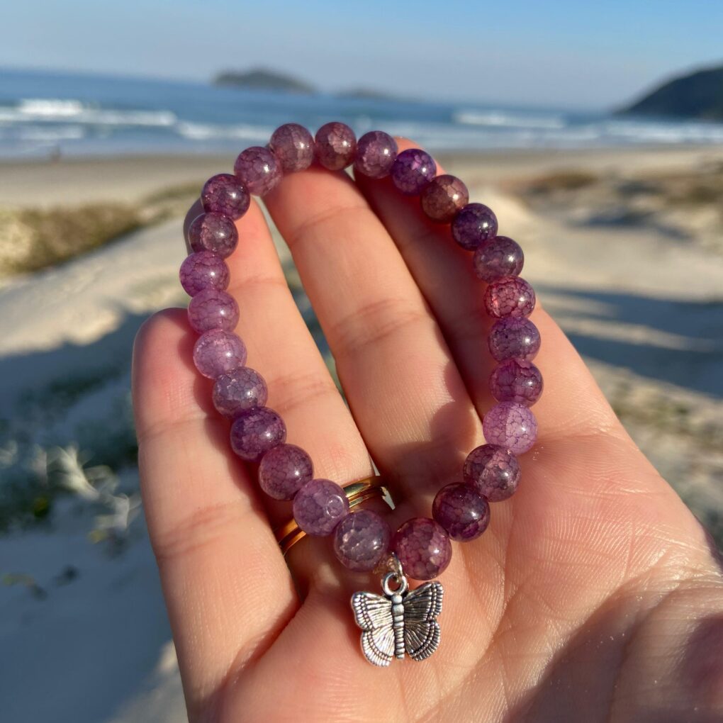 Pulseira Borboleta Lilás – Transformação & Renascimento ð