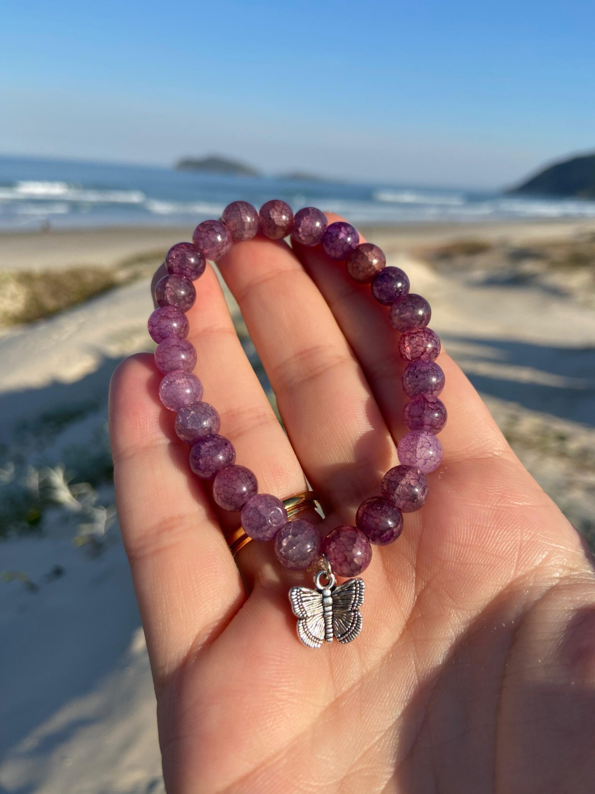 Pulseira Borboleta Lilás – Transformação & Renascimento ð