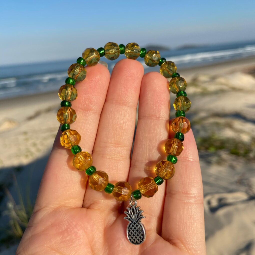 Pulseira Abacaxi Solar – Prosperidade & Alegria ð