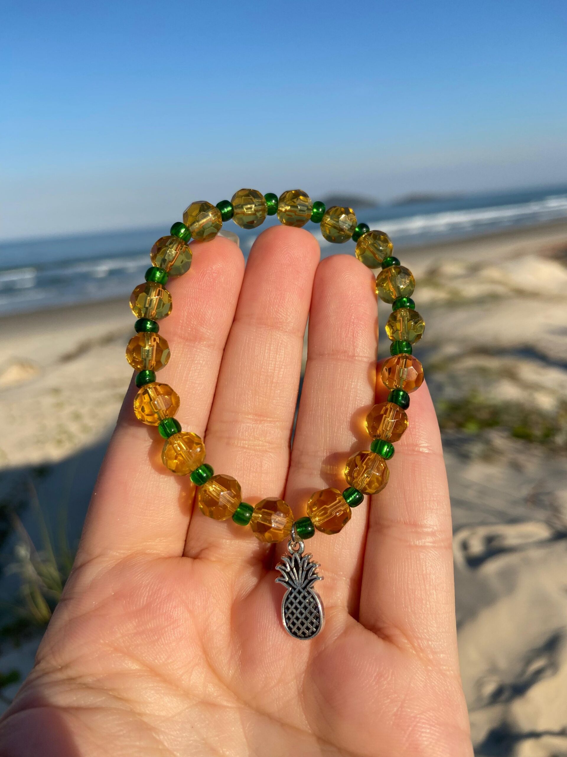 Pulseira Abacaxi Solar – Prosperidade & Alegria ð