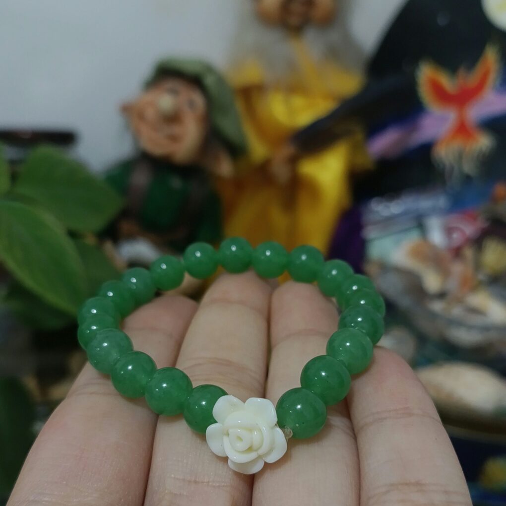Pulseira de Quartzo Verde – Equilíbrio & Acolhimento do Coração ð