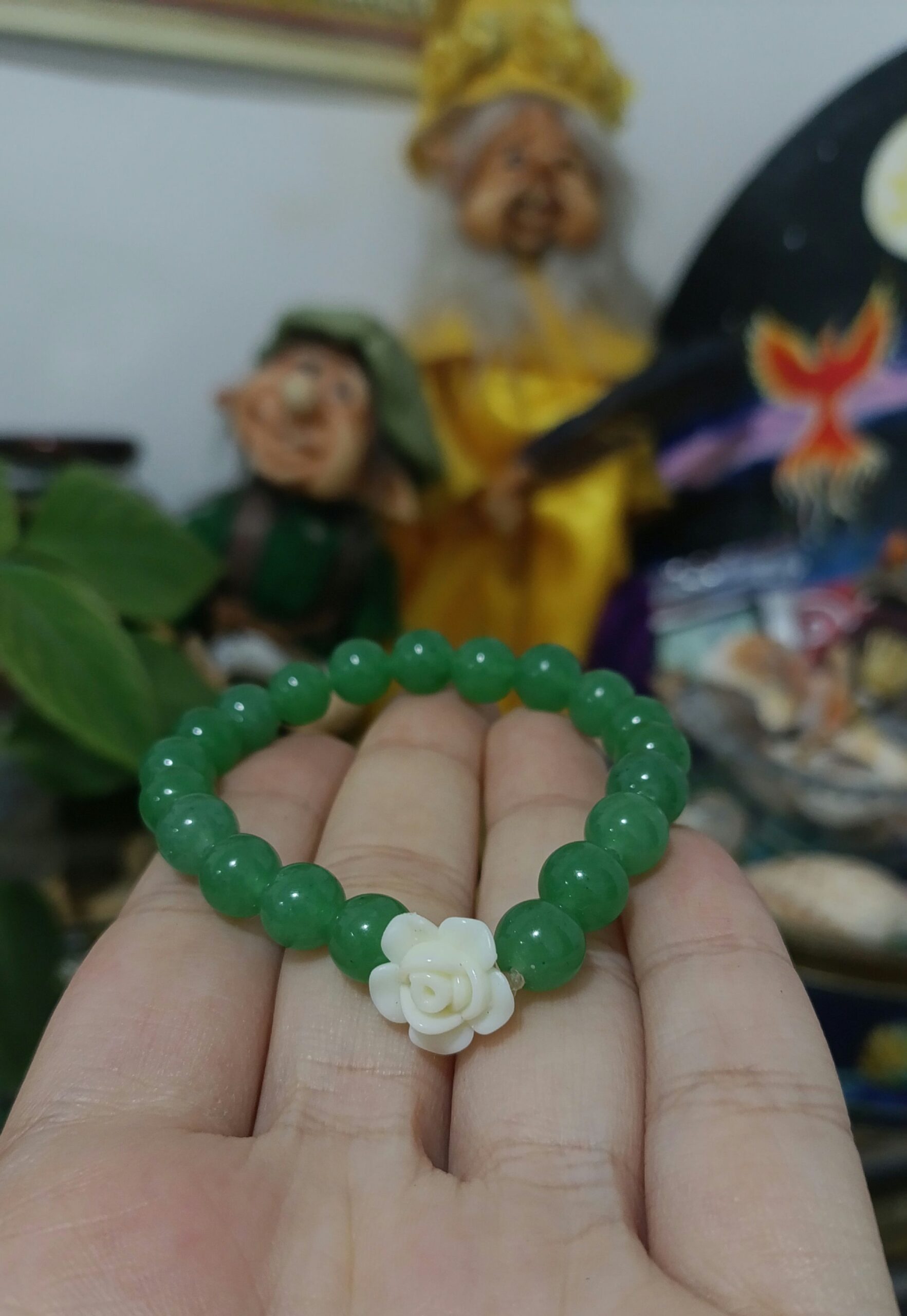 Pulseira de Quartzo Verde – Equilíbrio & Acolhimento do Coração ð