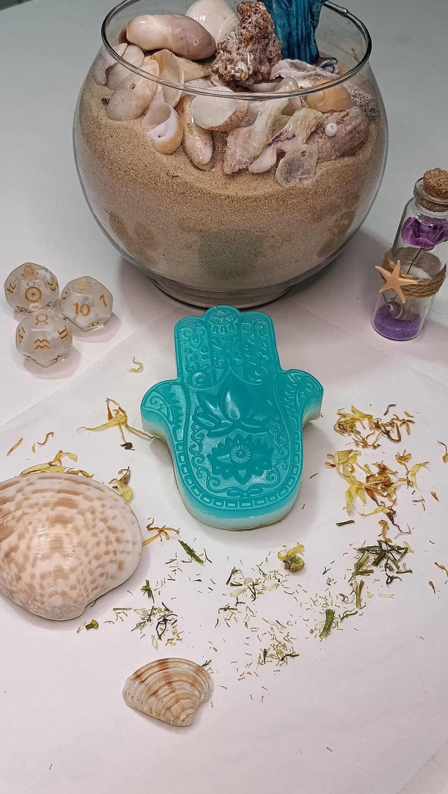 Sabonete artesanal Mão de Hamsá – Hortelã e camomila ðª¬ð - Imagem 2