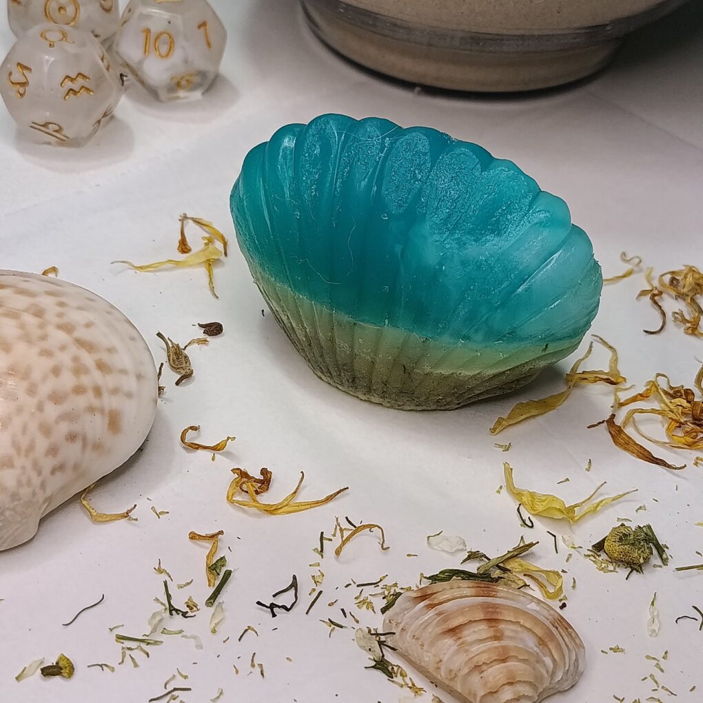 Sabonete artesanal Concha do Mar – Camomila e Hortelã ð