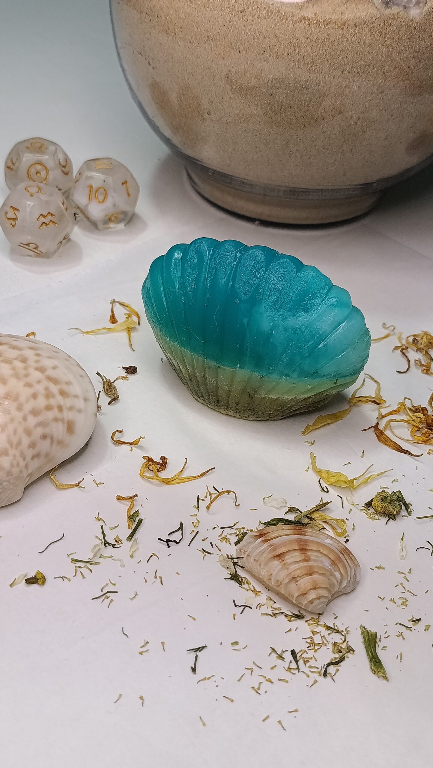 Sabonete artesanal Concha do Mar – Camomila e Hortelã ð