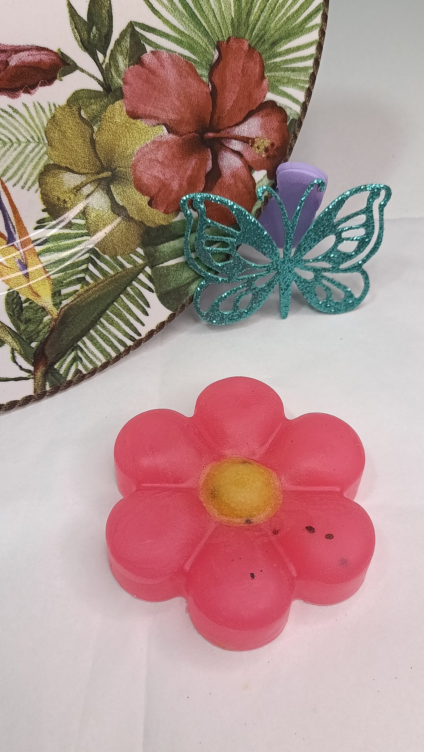 Sabonete artesanal Flor Tropical – Lavanda, Mamão e Linhaça ðº