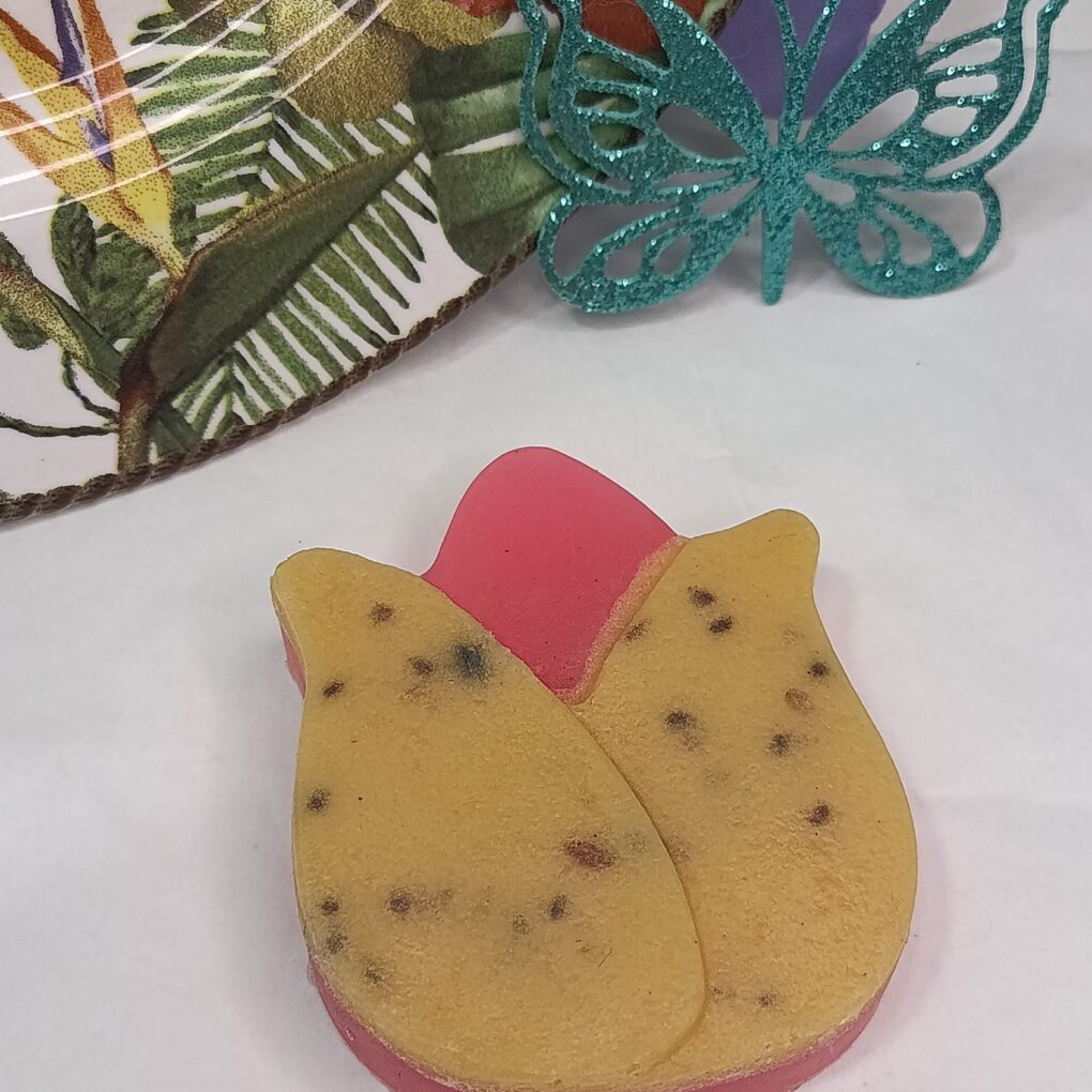 Sabonete artesanal Tulipa Tropical – Lavanda, Mamão e Linhaça ð·