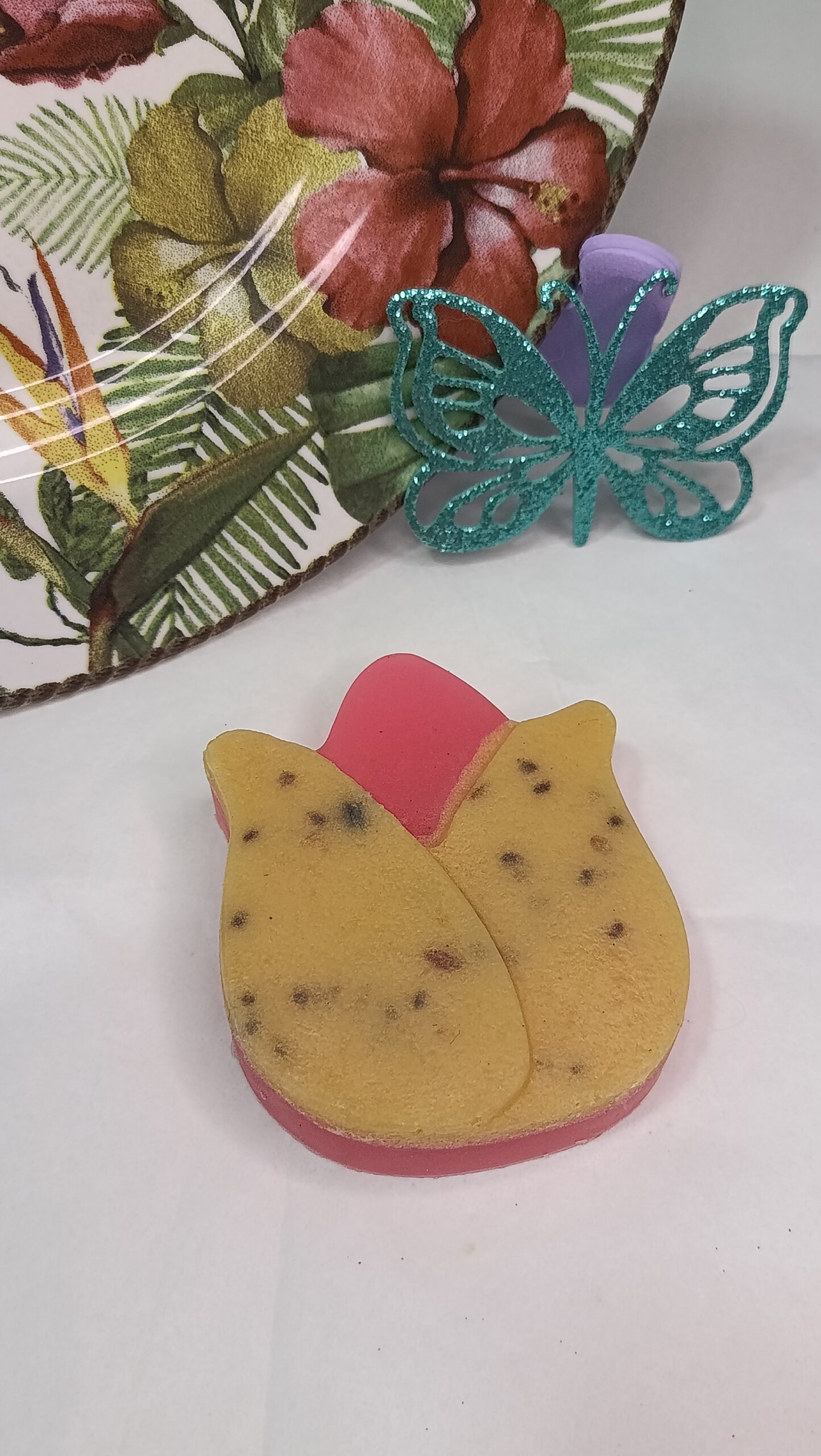 Sabonete artesanal Tulipa Tropical – Lavanda, Mamão e Linhaça ð·