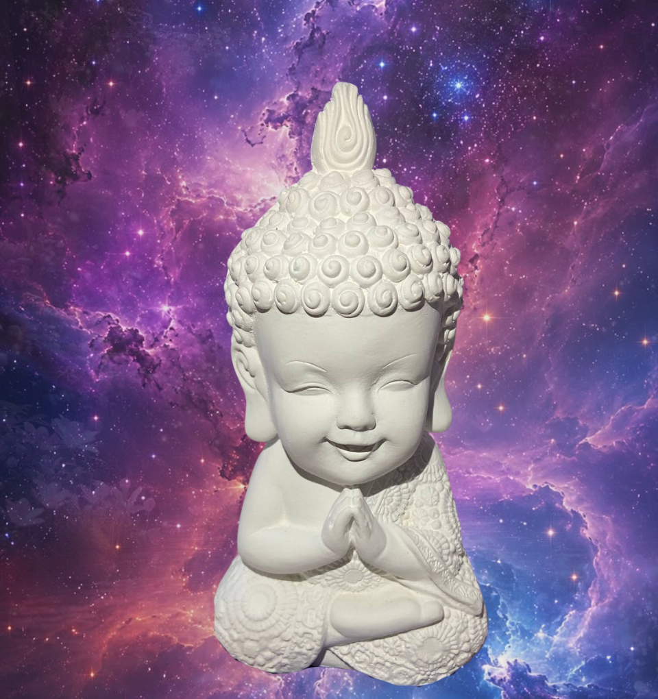 Baby Buda em gesso preparado para pintar | 19 cm ð